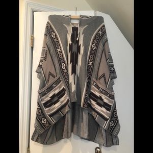 Boho throw over cardigan